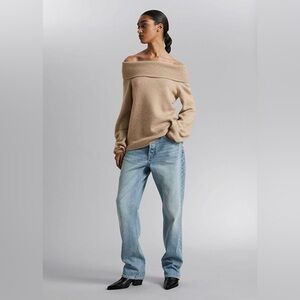 & Other Stories Chunky Off Shoulder Wool Sweater Size L